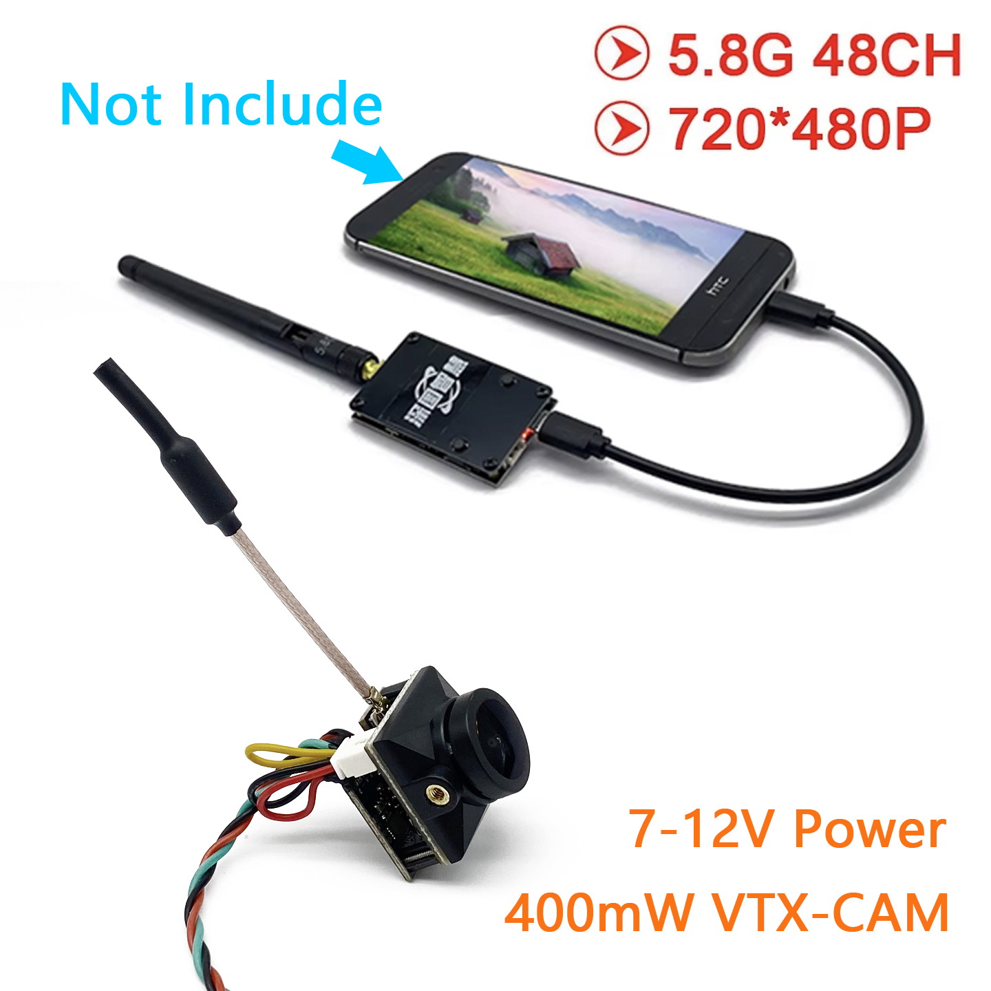 Analog Fpv Camera - Receptor SLONWAKE 5.8G Analógico UVC OTG