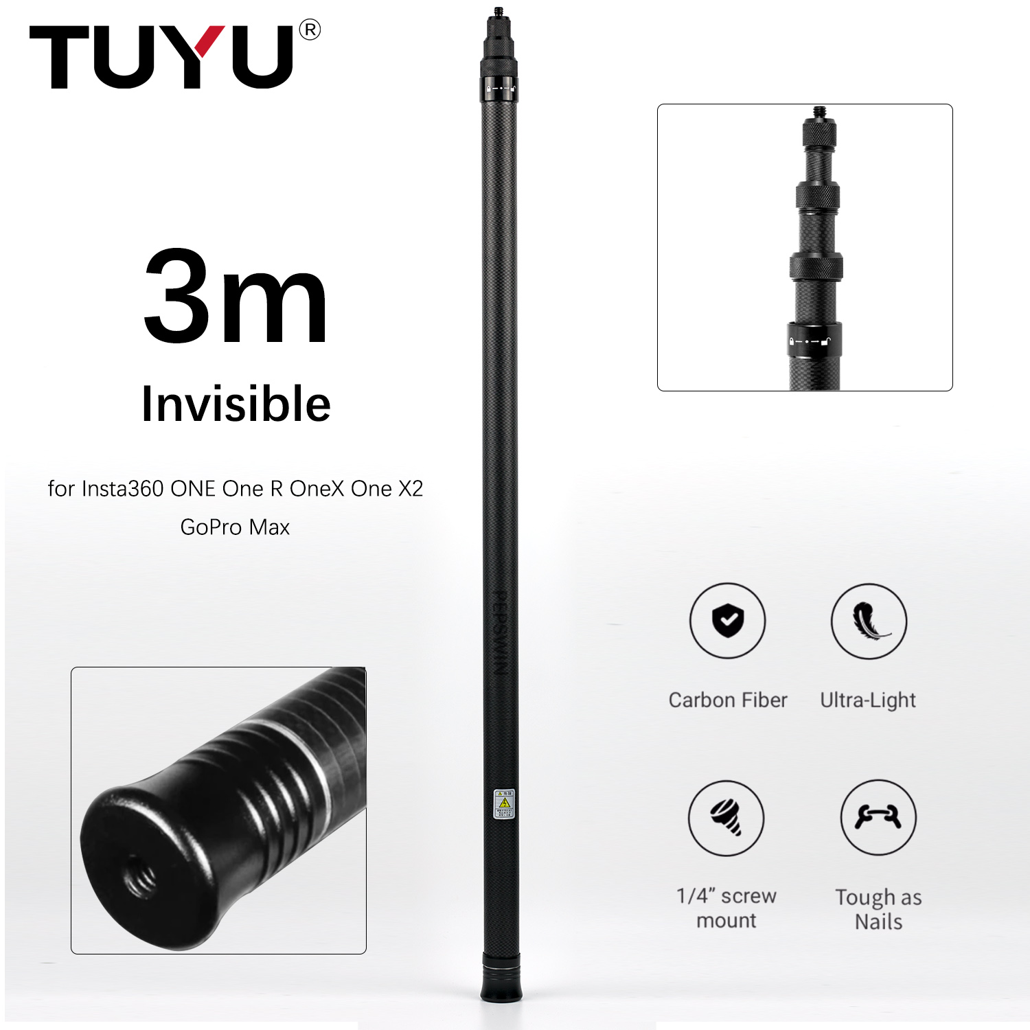 Vara Selfie 3M-Invisible para  - Runcam Camera avaliação e preço